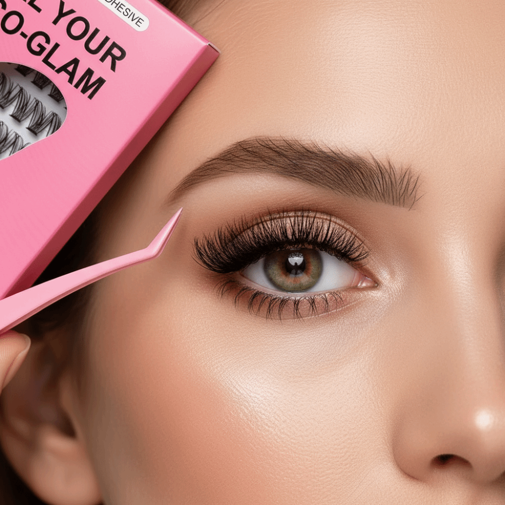 Eyelash Extension Natural Look - 自然な見た目DIYまつげエクステキット ふわふわ 接着剤不要 つけまつげ 簡単装着 セルフ接着式まつげ束