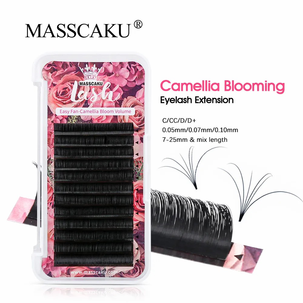 MASSCAKU イージーファニングボリュームメガまつげエク - Eyelash Extension Human Hair のレビューと価格
