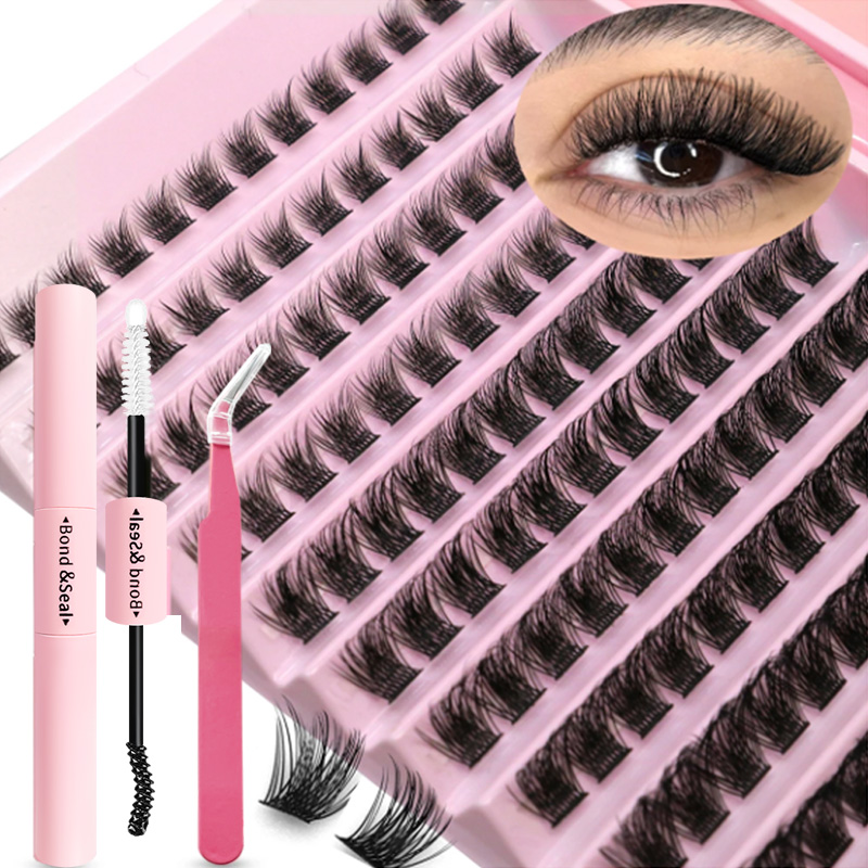 DIY まつげエクステンションキット個別まつげクラスターミッ - Eyelash Extension Human Hair のレビューと価格