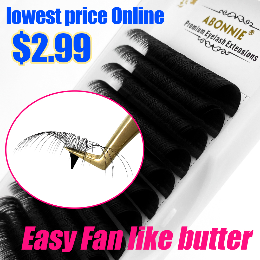 アボニー 0.03-0.10 ミリメートル簡単ファンまつげメ - Eyelash Extension Human Hair のレビューと価格