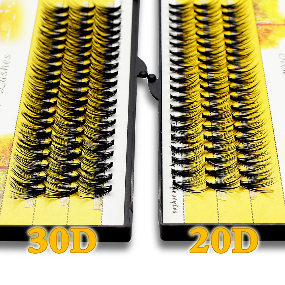 ブラック60束ミンク個別クラスターまつげエクステナチュラルD - Eyelash Extension For Asian Eyes のレビューと価格