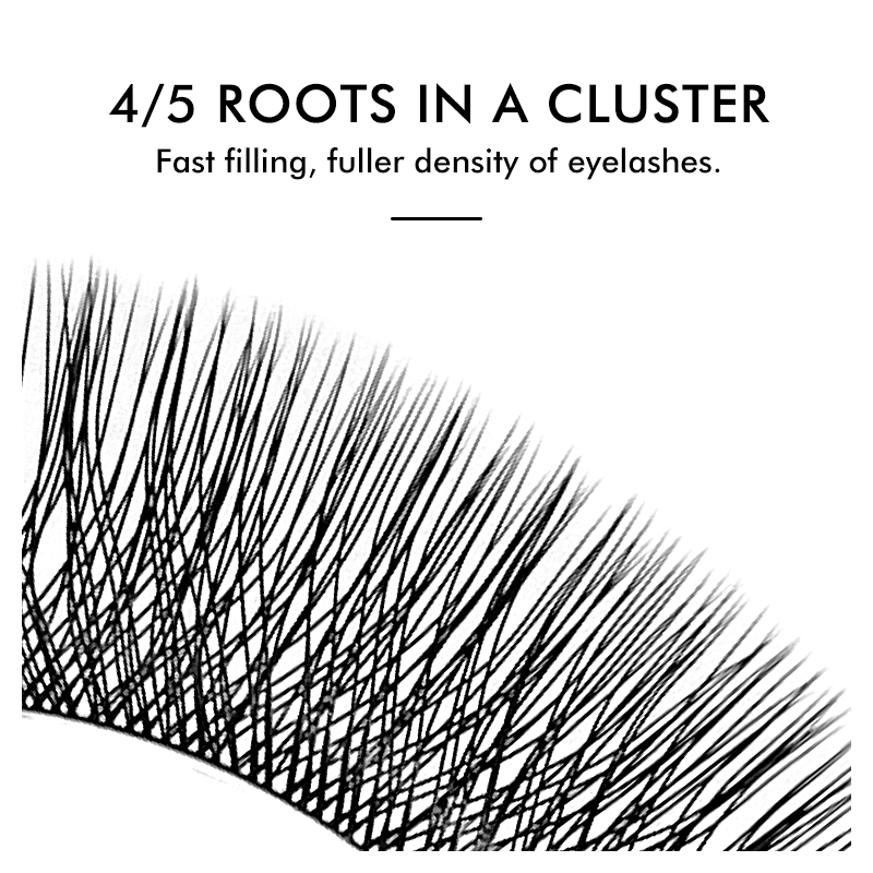 3D 4D 5D 6D W 形状クローバーまつげエクステンシ - Eyelash Extension Russian のレビューと価格