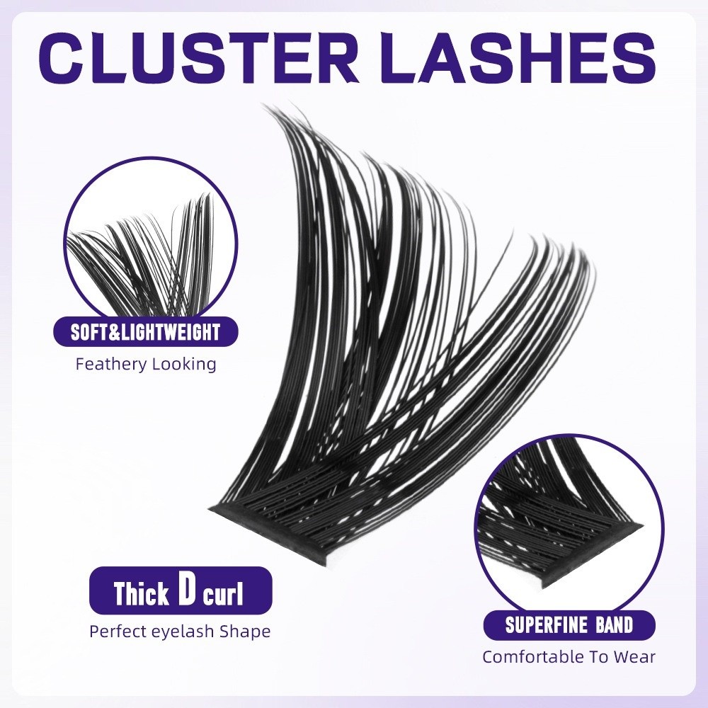 8-18mmの長さのつけまつげ、接着剤とシーラー付き、自然な - Eyelash Extension Natural Look のレビューと価格
