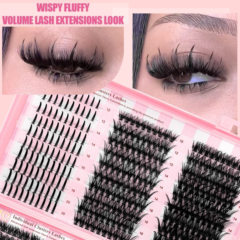 9-16mmの長さのつけまつげ、3Dボリュームナチュラルルッ - Eyelash Extension Natural Look のレビューと価格