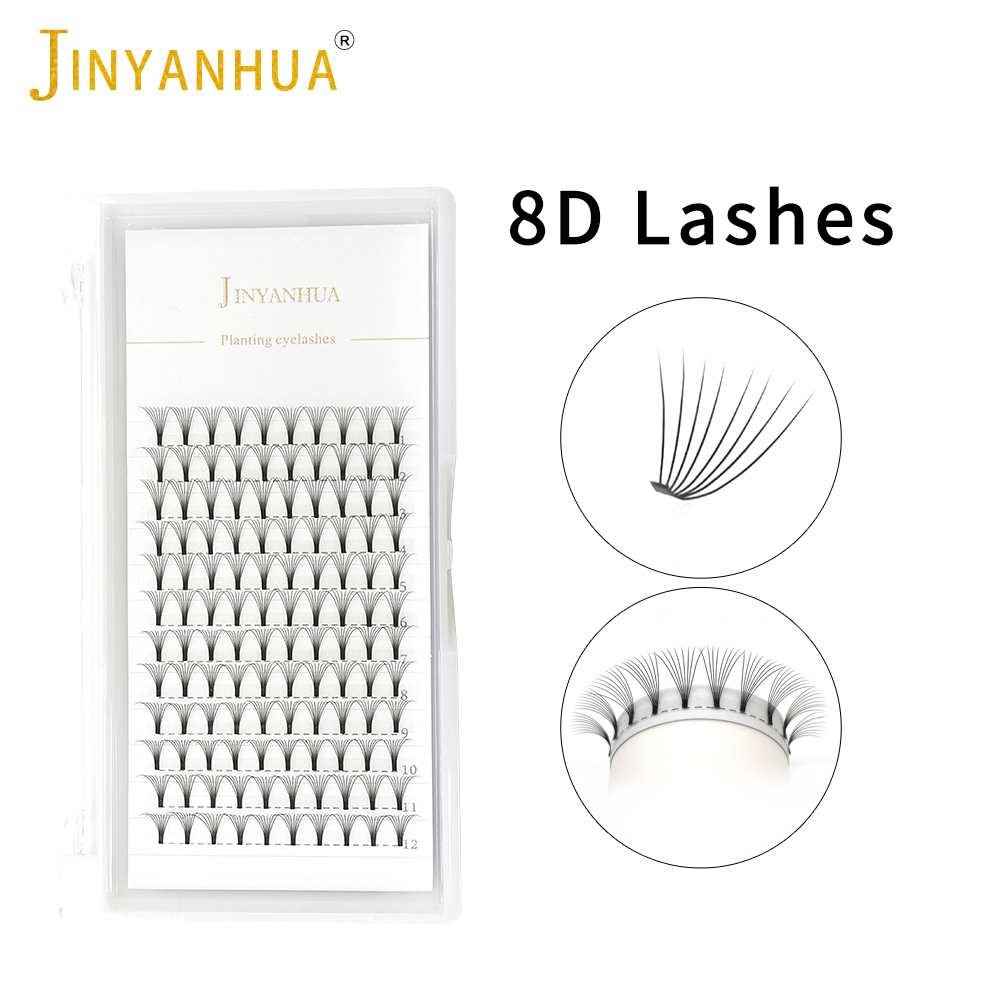 Jinyanhua 8Dファンまつげエクステンション0.07 - Eyelash Extension Human Hair のレビューと価格