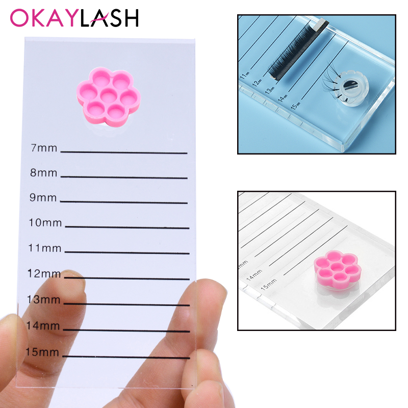 クリアクリスタルまつげエクステンションスケールボードマークパ - Eyelash Extension London のレビューと価格