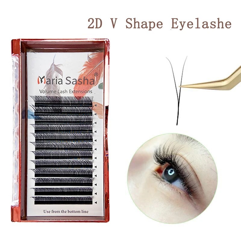 マリア 2D Y シェイプまつげハンドプレミアム 2D まつ - Eyelash Extension For Asian Eyes のレビューと価格